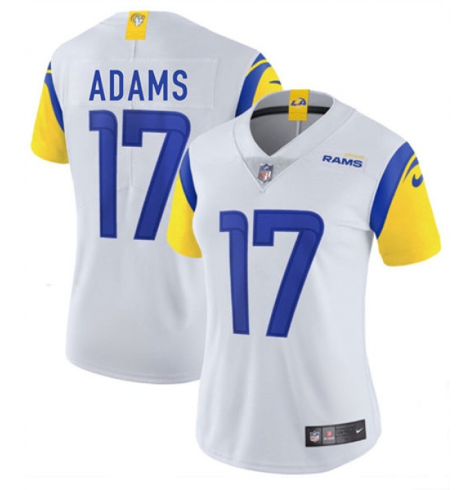 Women's Los Angeles Rams #17 Davante Adams White 2025 Vapor Untouchable Limited Stitched Jersey(Run Small)