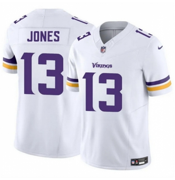 Men's Minnesota Vikings #13 Daniel Jones White 2024 F U S E Vapor Untouchable Limited Stitched Jersey