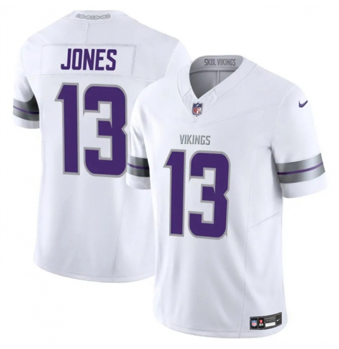 Men's Minnesota Vikings #13 Daniel Jones White 2024 F.U.S.E. Winter Warrior Limited Stitched Jersey