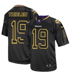 Men's Nike Minnesota Vikings #19 Adam Thielen Elite Lights Out Black NFL Jersey