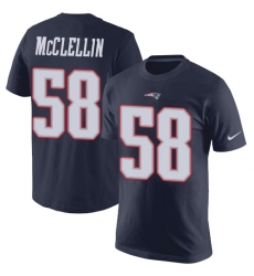 Nike New England Patriots #58 Shea McClellin Navy Blue Rush Pride Name & Number T-Shirt