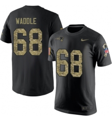 Nike New England Patriots #68 LaAdrian Waddle Black Camo Salute to Service T-Shirt