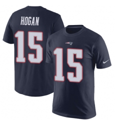 Nike New England Patriots #15 Chris Hogan Navy Blue Rush Pride Name & Number T-Shirt