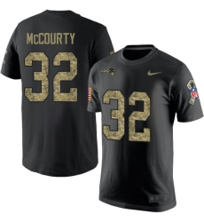 Nike New England Patriots #32 Devin McCourty Black Camo Salute to Service T-Shirt