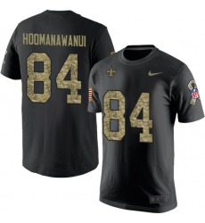 Nike New Orleans Saints #84 Michael Hoomanawanui Black Camo Salute to Service T-Shirt