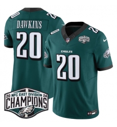 Men's Philadelphia Eagles #20 Brian Dawkins Green 2024 New NFC East Champions F.U.S.E. Vapor Untouchable Limited Stitched Football Jersey