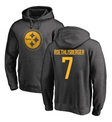 NFL Nike Pittsburgh Steelers #7 Ben Roethlisberger Ash One Color Pullover Hoodie