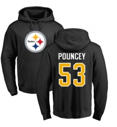 NFL Nike Pittsburgh Steelers #53 Maurkice Pouncey Black Name & Number Logo Pullover Hoodie