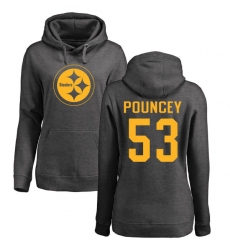 NFL Women's Nike Pittsburgh Steelers #53 Maurkice Pouncey Ash One Color Pullover Hoodie