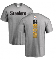 NFL Nike Pittsburgh Steelers #84 Antonio Brown Ash Backer T-Shirt