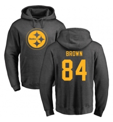 NFL Nike Pittsburgh Steelers #84 Antonio Brown Ash One Color Pullover Hoodie