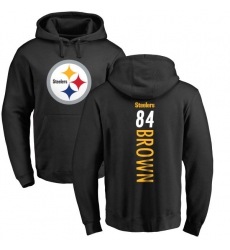 NFL Nike Pittsburgh Steelers #84 Antonio Brown Black Backer Pullover Hoodie