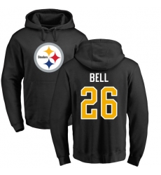 NFL Nike Pittsburgh Steelers #26 Le'Veon Bell Black Name & Number Logo Pullover Hoodie