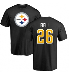 NFL Nike Pittsburgh Steelers #26 Le'Veon Bell Black Name & Number Logo T-Shirt