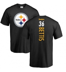 NFL Nike Pittsburgh Steelers #36 Jerome Bettis Black Backer T-Shirt