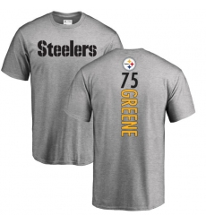 NFL Nike Pittsburgh Steelers #75 Joe Greene Ash Backer T-Shirt