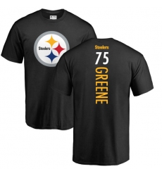 NFL Nike Pittsburgh Steelers #75 Joe Greene Black Backer T-Shirt