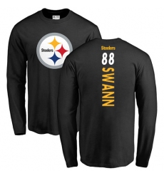 NFL Nike Pittsburgh Steelers #88 Lynn Swann Black Backer Long Sleeve T-Shirt