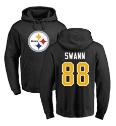 NFL Nike Pittsburgh Steelers #88 Lynn Swann Black Name & Number Logo Pullover Hoodie