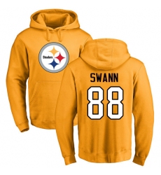 NFL Nike Pittsburgh Steelers #88 Lynn Swann Gold Name & Number Logo Pullover Hoodie