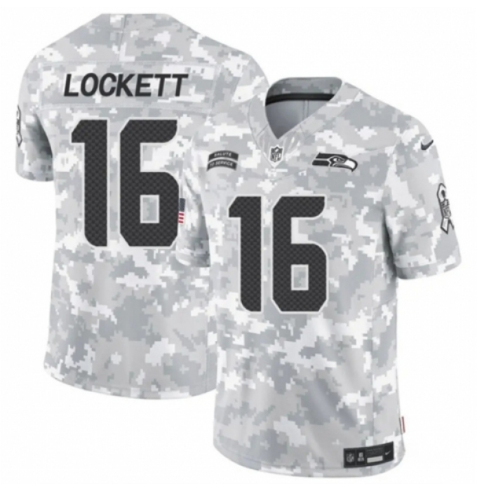 Youth Seattle Seahawks #16 Tyler Lockett 2024 F U S E Arctic Camo Salute To Service Limited Stitched Football Jersey