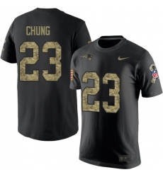 Nike New England Patriots #23 Patrick Chung Black Camo Salute to Service T-Shirt