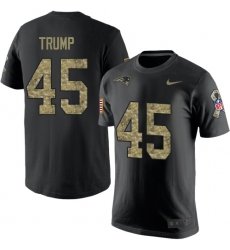 Nike New England Patriots #45 Donald Trump Black Camo Salute to Service T-Shirt