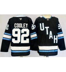 Men's Utah Hockey Club #92 Logan Cooley Navy 2024-25 Stitched Jersey