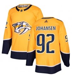 Men's Adidas Nashville Predators #92 Ryan Johansen Premier Gold Home NHL Jersey