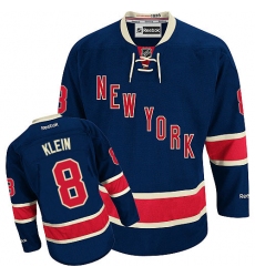 Youth Reebok New York Rangers #8 Kevin Klein Authentic Navy Blue Third NHL Jersey