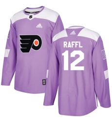 Men's Adidas Philadelphia Flyers #12 Michael Raffl Authentic Purple Fights Cancer Practice NHL Jersey