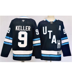 Men's Utah Hockey Club #9 Clayton Keller Navy Stitched Jersey