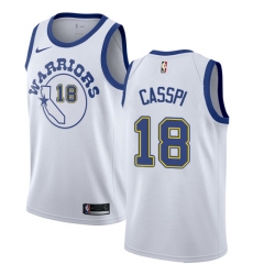 Women's Nike Golden State Warriors #18 Omri Casspi Authentic White Hardwood Classics NBA Jersey