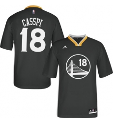 Youth Adidas Golden State Warriors #18 Omri Casspi Authentic Black Alternate NBA Jersey