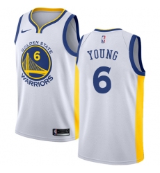 Women's Nike Golden State Warriors #6 Nick Young Authentic White Home NBA Jersey - Association Edition