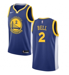 Men's Nike Golden State Warriors #2 Jordan Bell Swingman Royal Blue Road NBA Jersey - Icon Edition