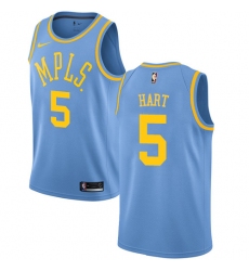 Youth Nike Los Angeles Lakers #5 Josh Hart Authentic Blue Hardwood Classics NBA Jersey