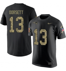 Nike New England Patriots #13 Phillip Dorsett Black Camo Salute to Service T-Shirt