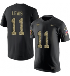 Nike New Orleans Saints #11 Tommylee Lewis Black Camo Salute to Service T-Shirt