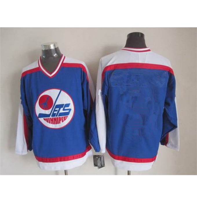 Men's Winnipeg Jets Blank 1979-80 Blue CCM Vintage Throwback Jersey