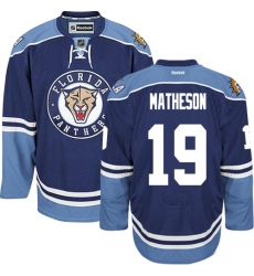 Men's Reebok Florida Panthers #19 Michael Matheson Premier Navy Blue Third NHL Jersey