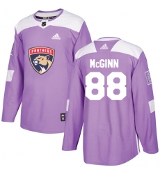 Men's Adidas Florida Panthers #88 Jamie McGinn Authentic Purple Fights Cancer Practice NHL Jersey