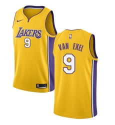 Women's Nike Los Angeles Lakers #9 Nick Van Exel Swingman Gold Home NBA Jersey - Icon Edition