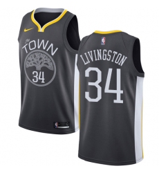 Men's Nike Golden State Warriors #34 Shaun Livingston Swingman Black Alternate NBA Jersey - Statement Edition