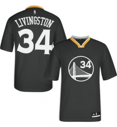 Youth Adidas Golden State Warriors #34 Shaun Livingston Authentic Black Alternate NBA Jersey