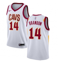 Men's Nike Cleveland Cavaliers #14 Terrell Brandon Swingman White Home NBA Jersey - Association Edition