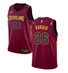 Men's Nike Cleveland Cavaliers #26 Kyle Korver Swingman Maroon Road NBA Jersey - Icon Edition