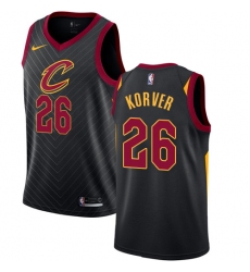 Women's Nike Cleveland Cavaliers #26 Kyle Korver Authentic Black Alternate NBA Jersey Statement Edition