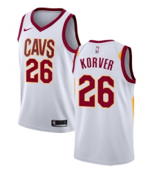 Women's Nike Cleveland Cavaliers #26 Kyle Korver Swingman White Home NBA Jersey - Association Edition