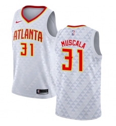 Men's Nike Atlanta Hawks #31 Mike Muscala Authentic White NBA Jersey - Association Edition
